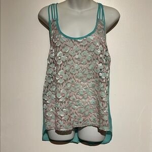 “Bundle 10 for $13” Women’s lace sheer light weight low/high strap tank shirt